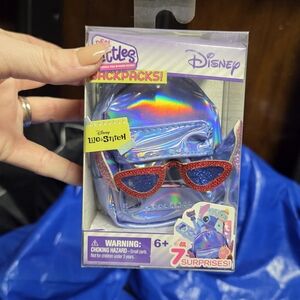 Disney Stitch Holographic Backpack with Red Sunglasses